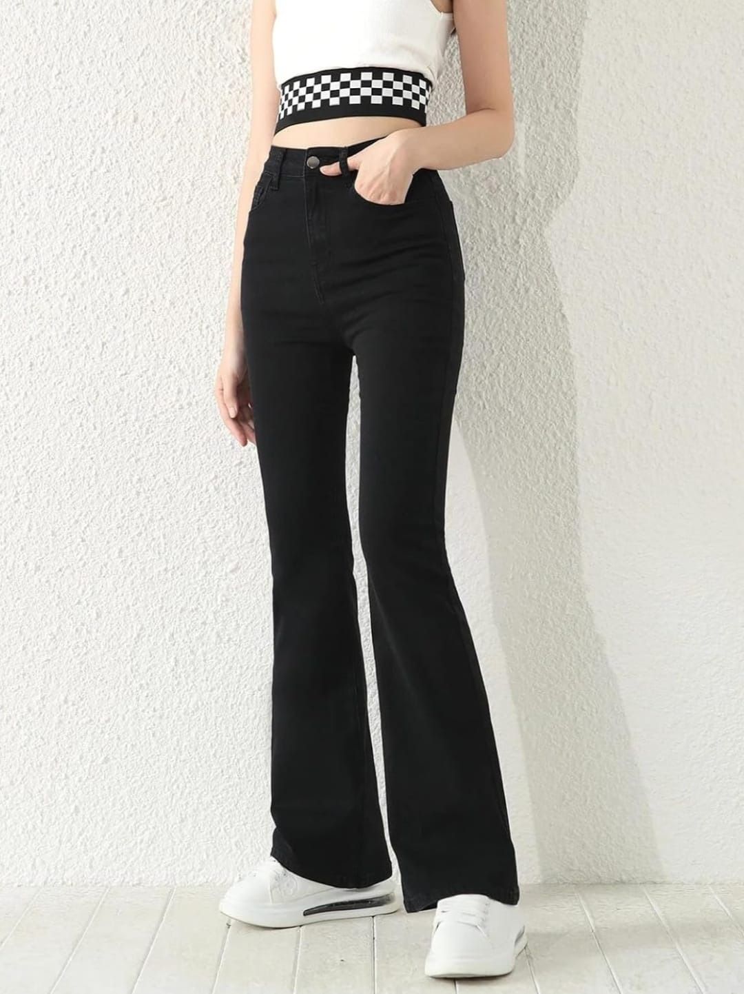Next One Women Smart Bootcut High-Rise Stretchable Jeans-picture-11