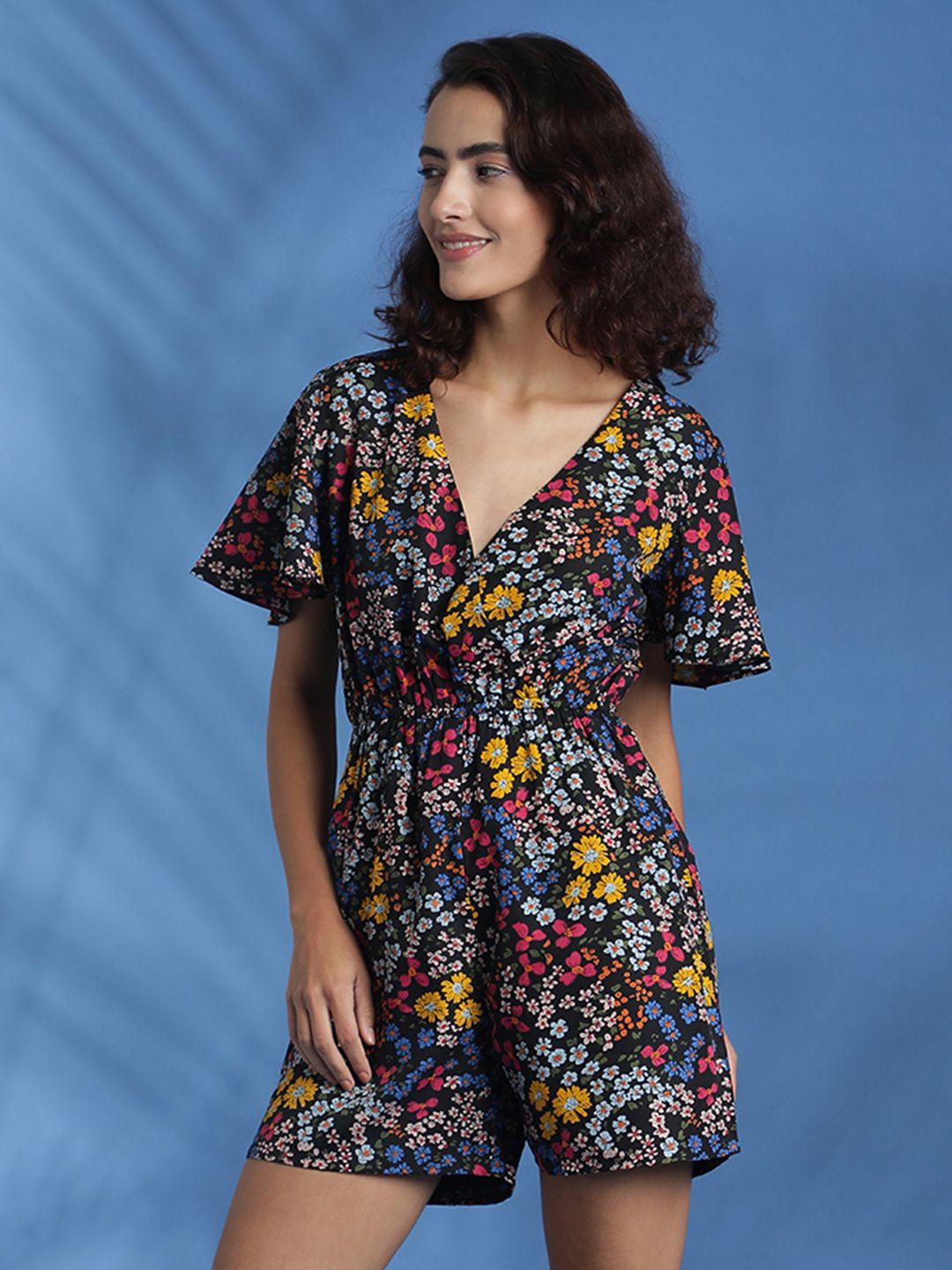 Kotty Printed Short Sleeves Jumpsuit-picture-31