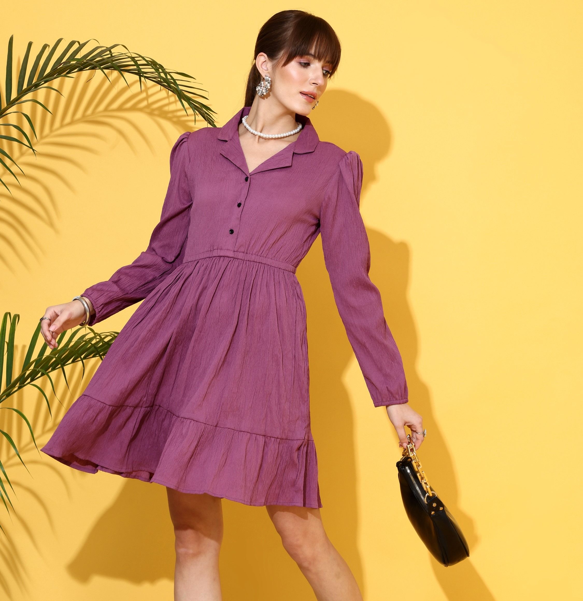 SHEETAL Associates Women Shirt Collar Fit & Flare Dress-picture-26