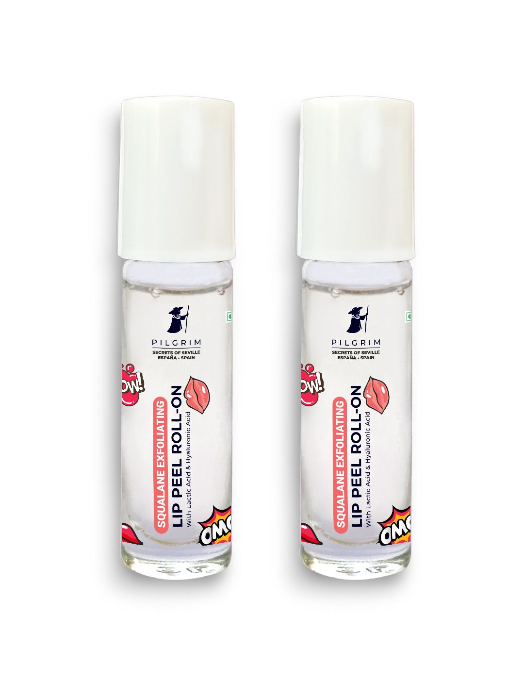 Pilgrim Set of 2 Exfoliating Lip Peel Roll On With Hyaluronic Acid - 6 ml Each-picture-21