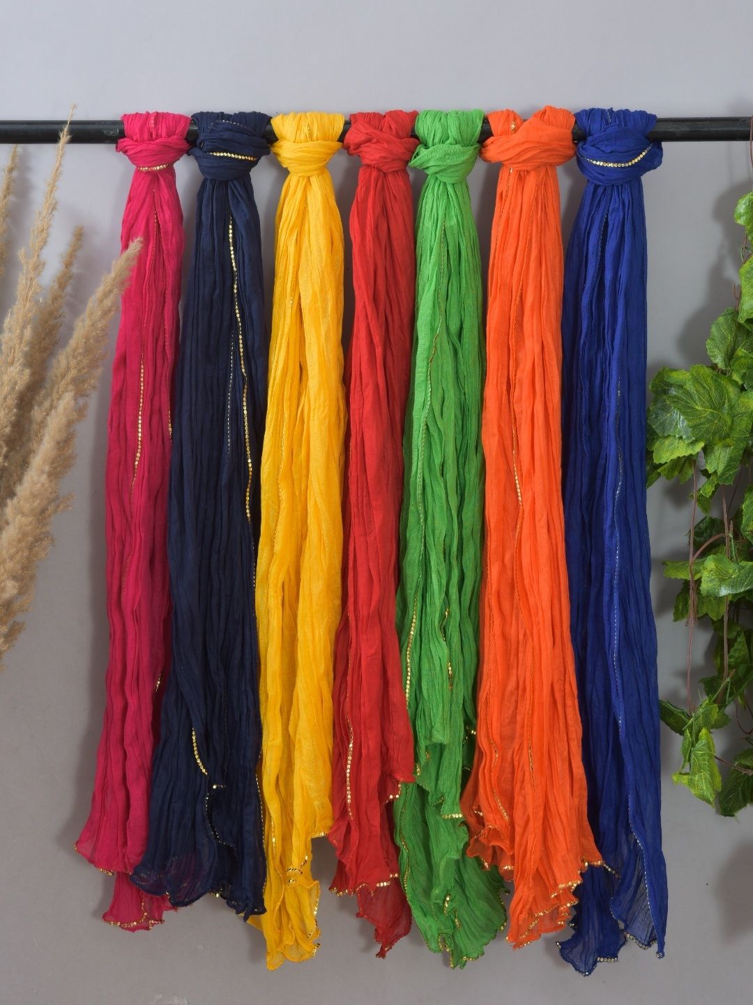 LA FEMINAE Pack of 7 Pure Cotton Dupatta-picture-11