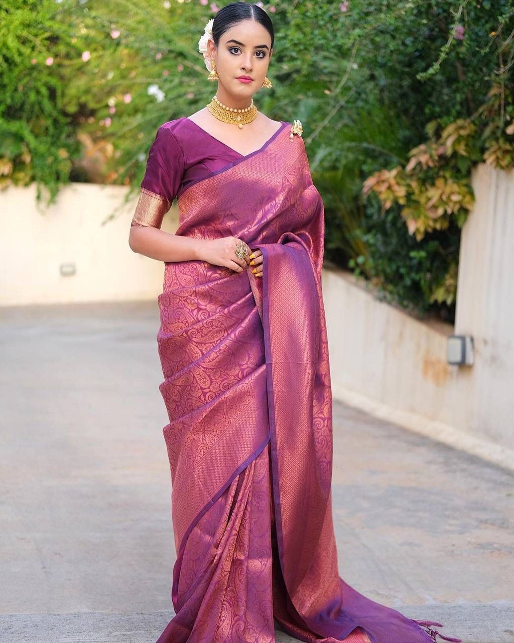 Kriyansh Woven Design Zari Kanjeevaram Saree-picture-55