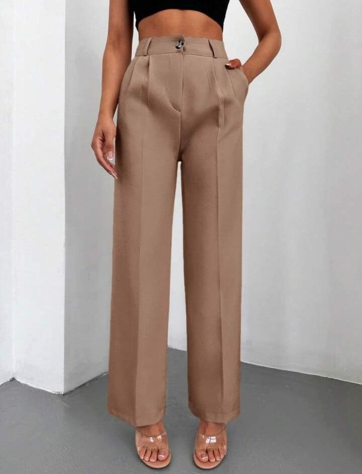 Next One Women Smart High-Rise Easy Wash Pleated Trousers-picture-13