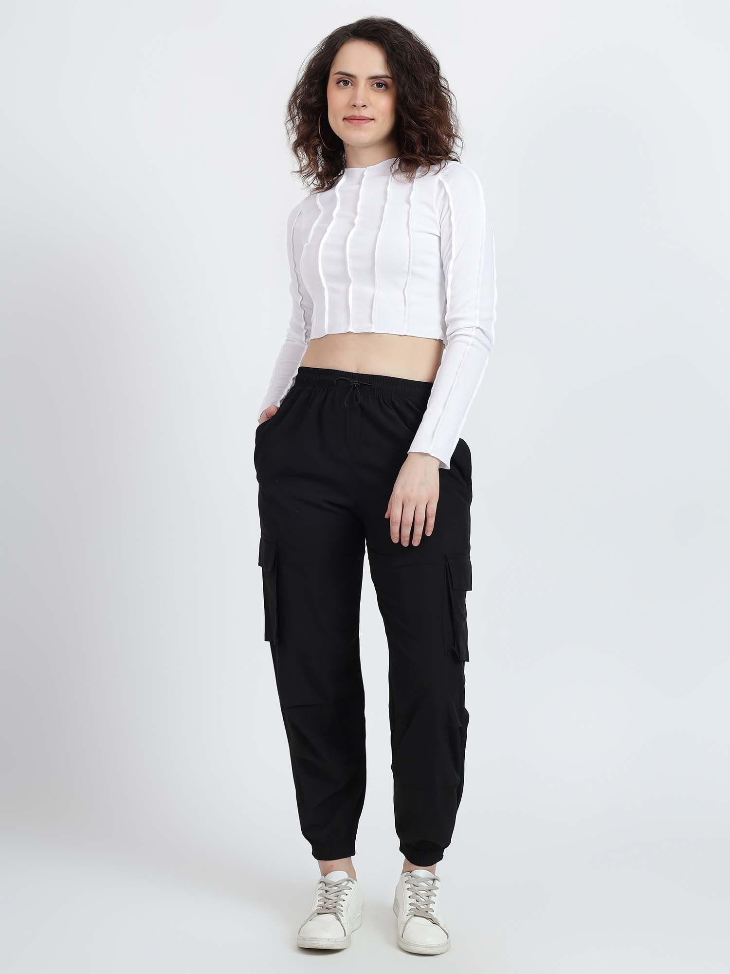 MITAAMI Women's 3/4 Length Cropped Leggings With Lace Trim - Soft Cotton Stretch Trousers - View #7
