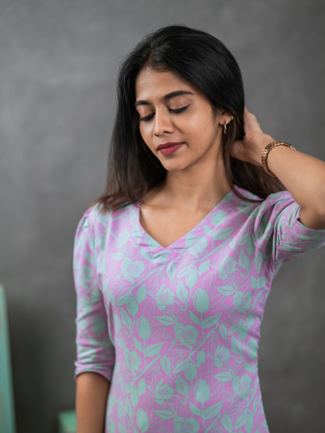 HAY Floral Printed Liva Straight Kurta-picture-12