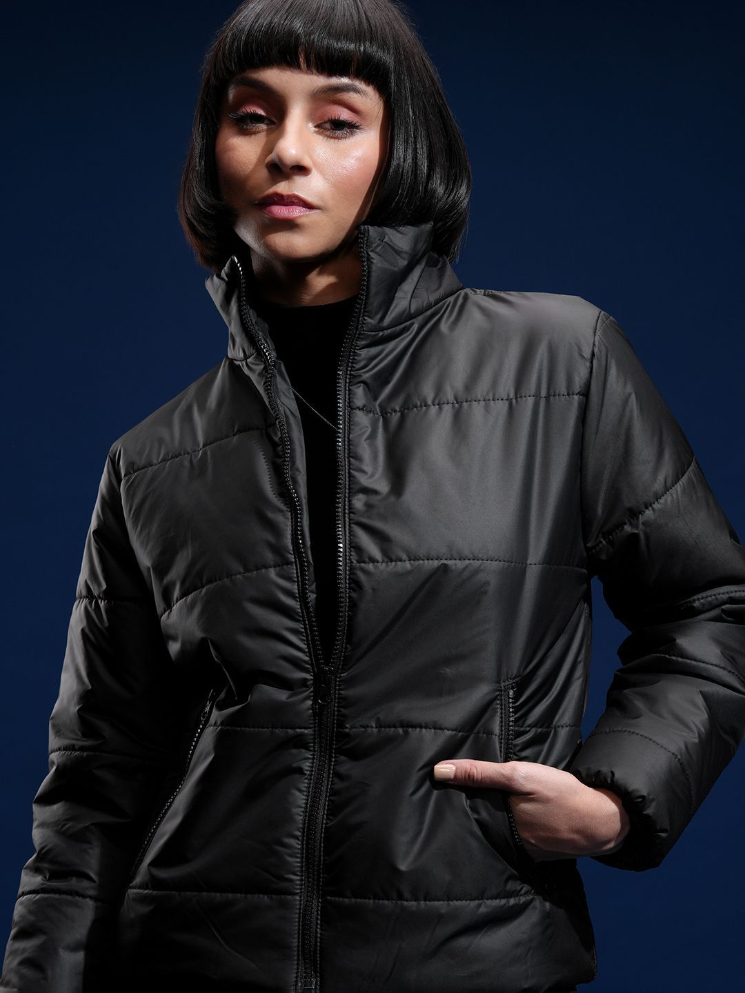 Tokyo Talkies Women Solid Puffer Jacket