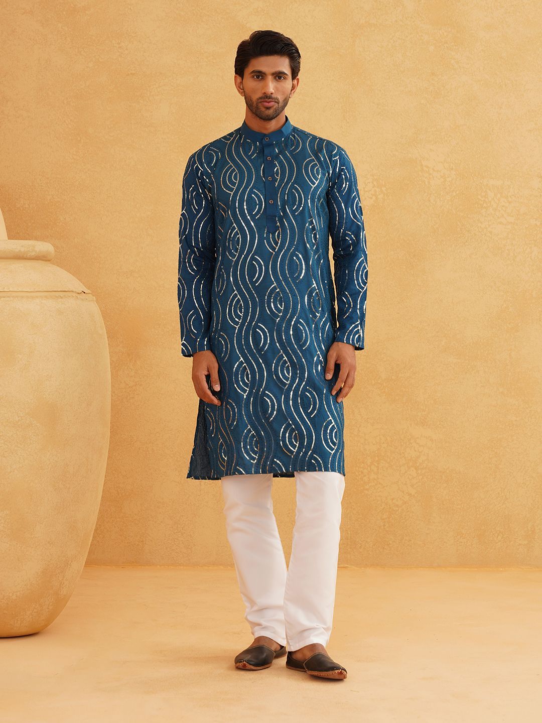 SOJANYA Men Quirky Embroidered Kurta-picture-15