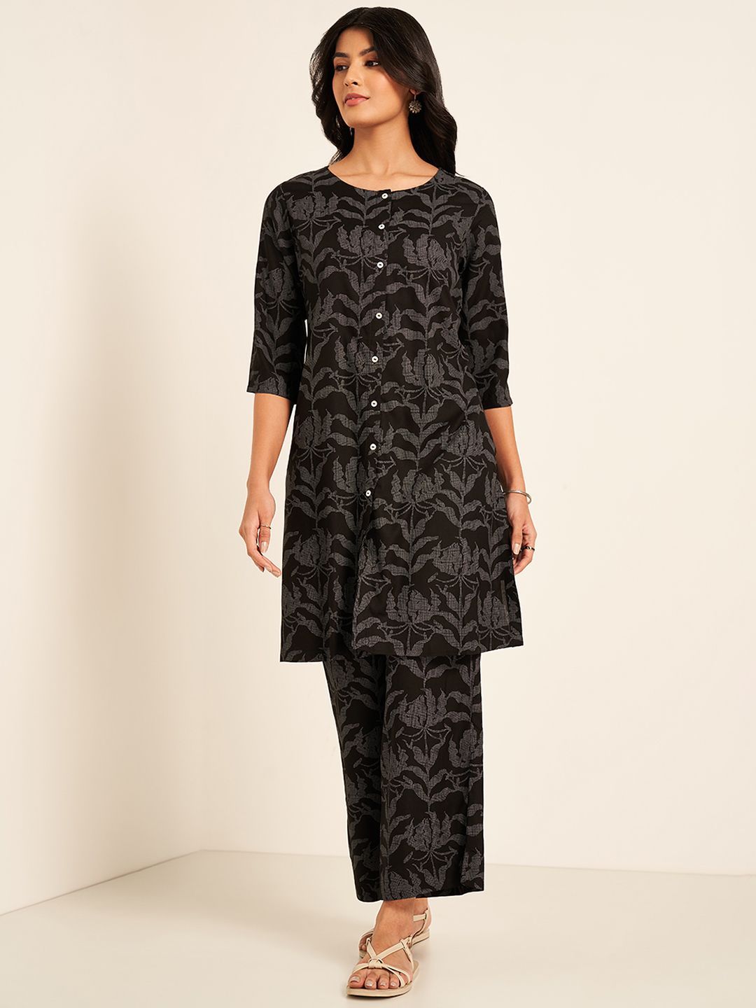 RANGMANCH BY PANTALOONS Ethnic Motifs Printed A-Line Kurta-picture-35