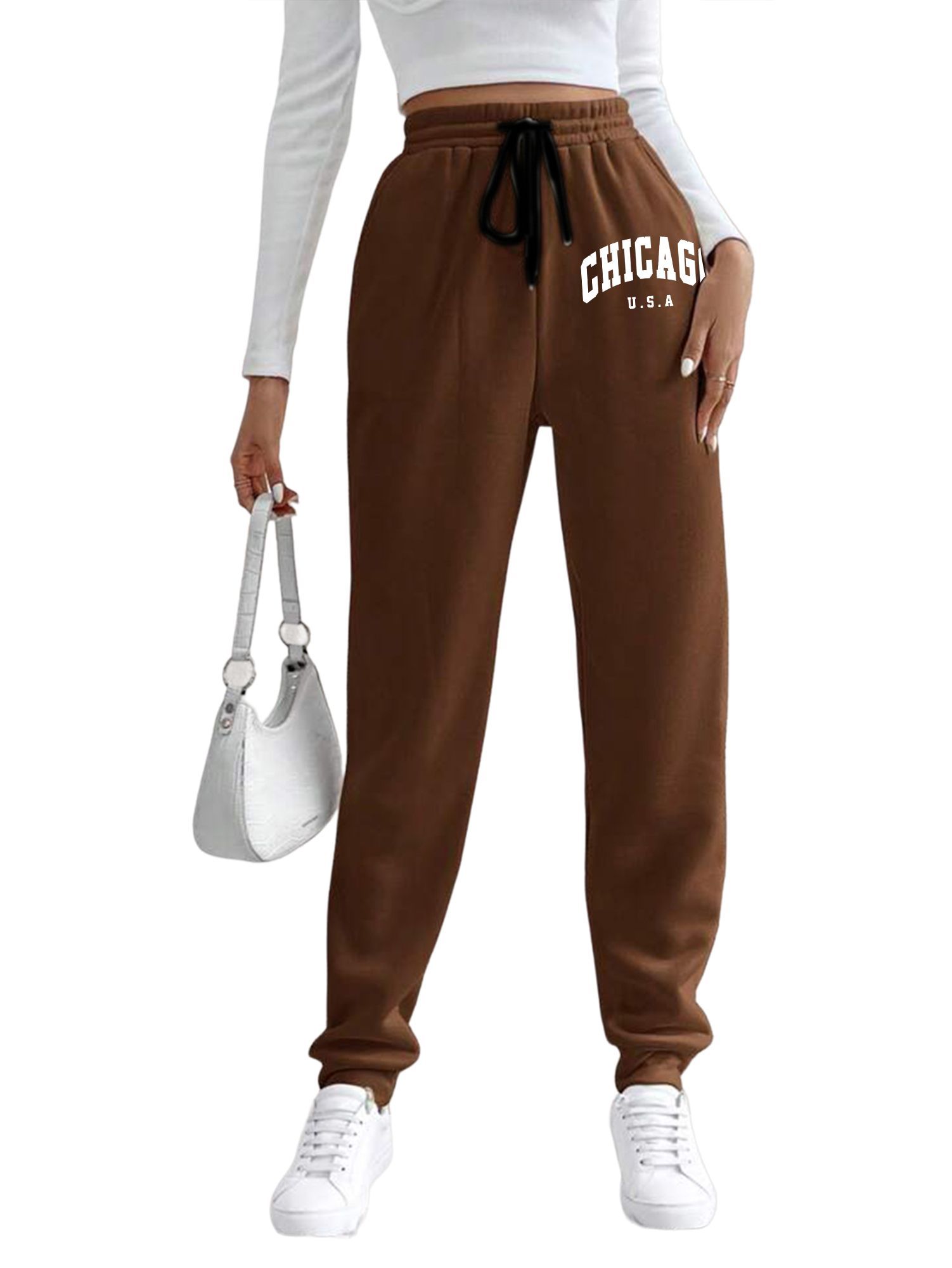 TABADTOD Women Printed Relaxed Joggers Trousers-picture-43