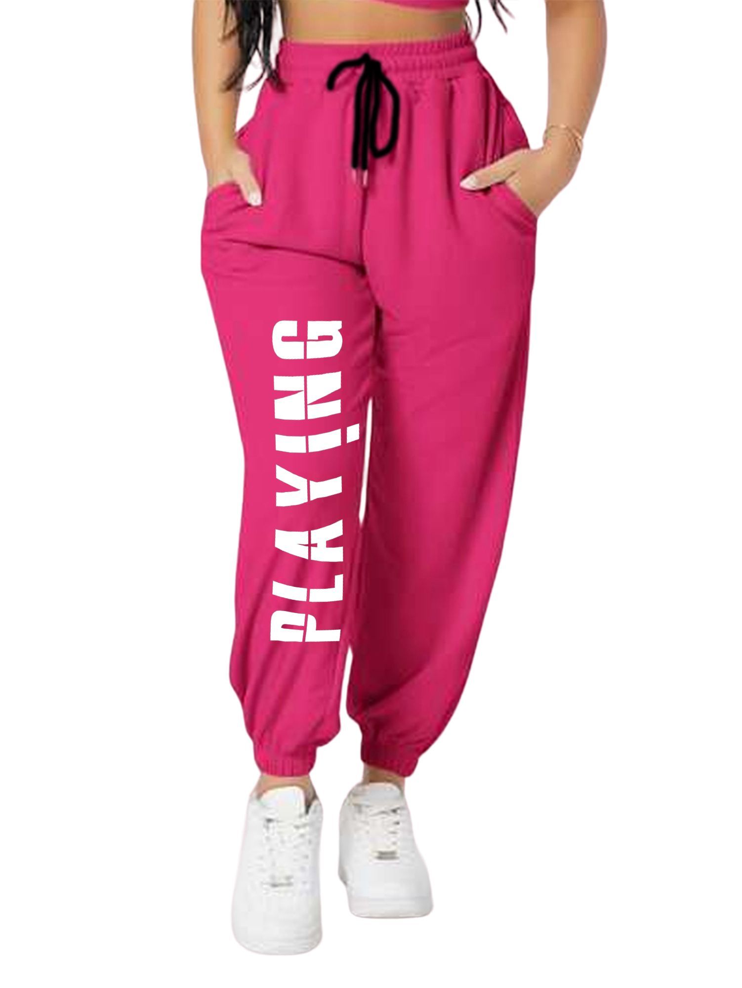 TABADTOD Women Printed Relaxed Joggers Trousers-picture-19