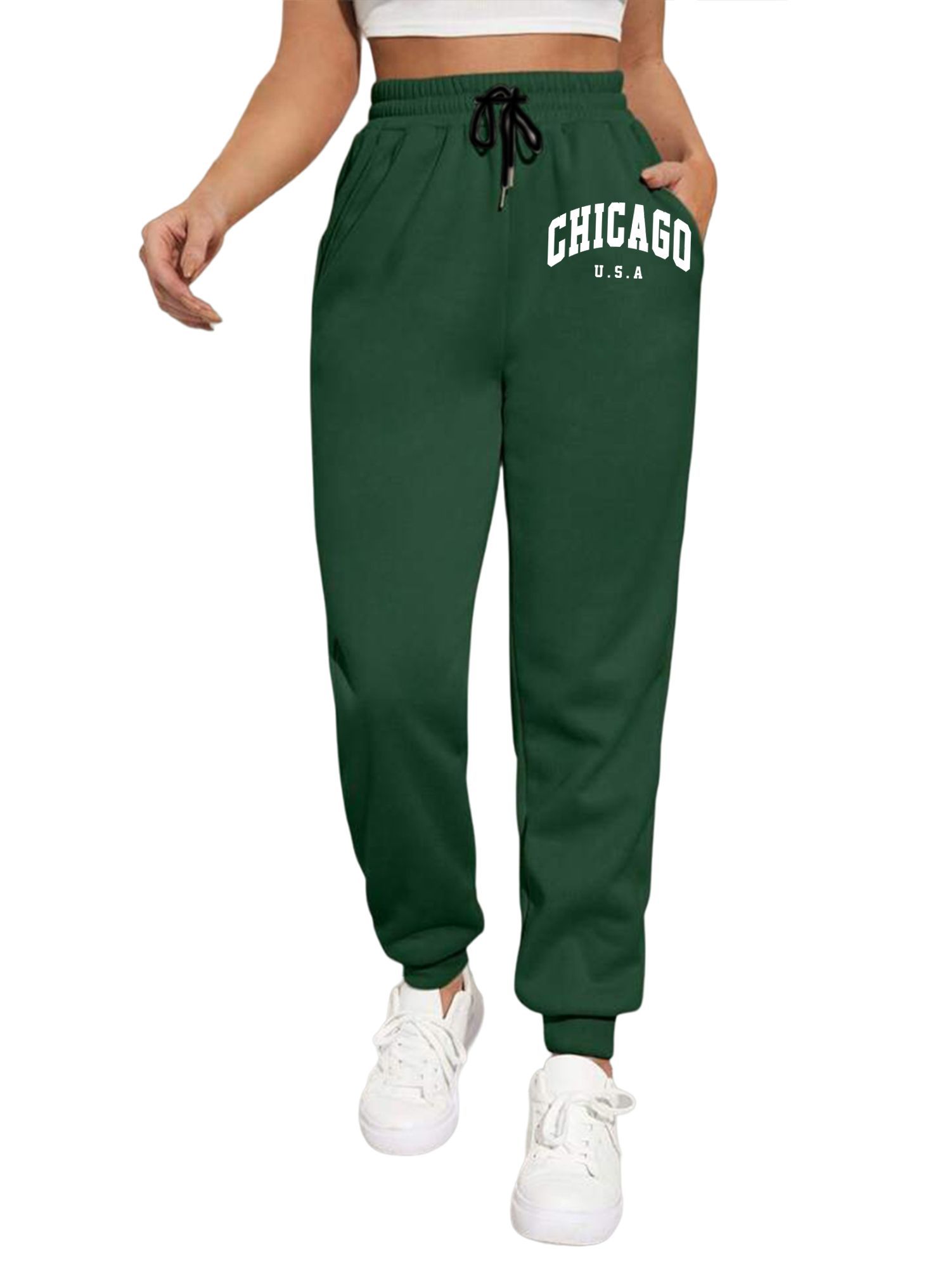 TABADTOD Women Printed Relaxed Joggers Trousers-picture-56