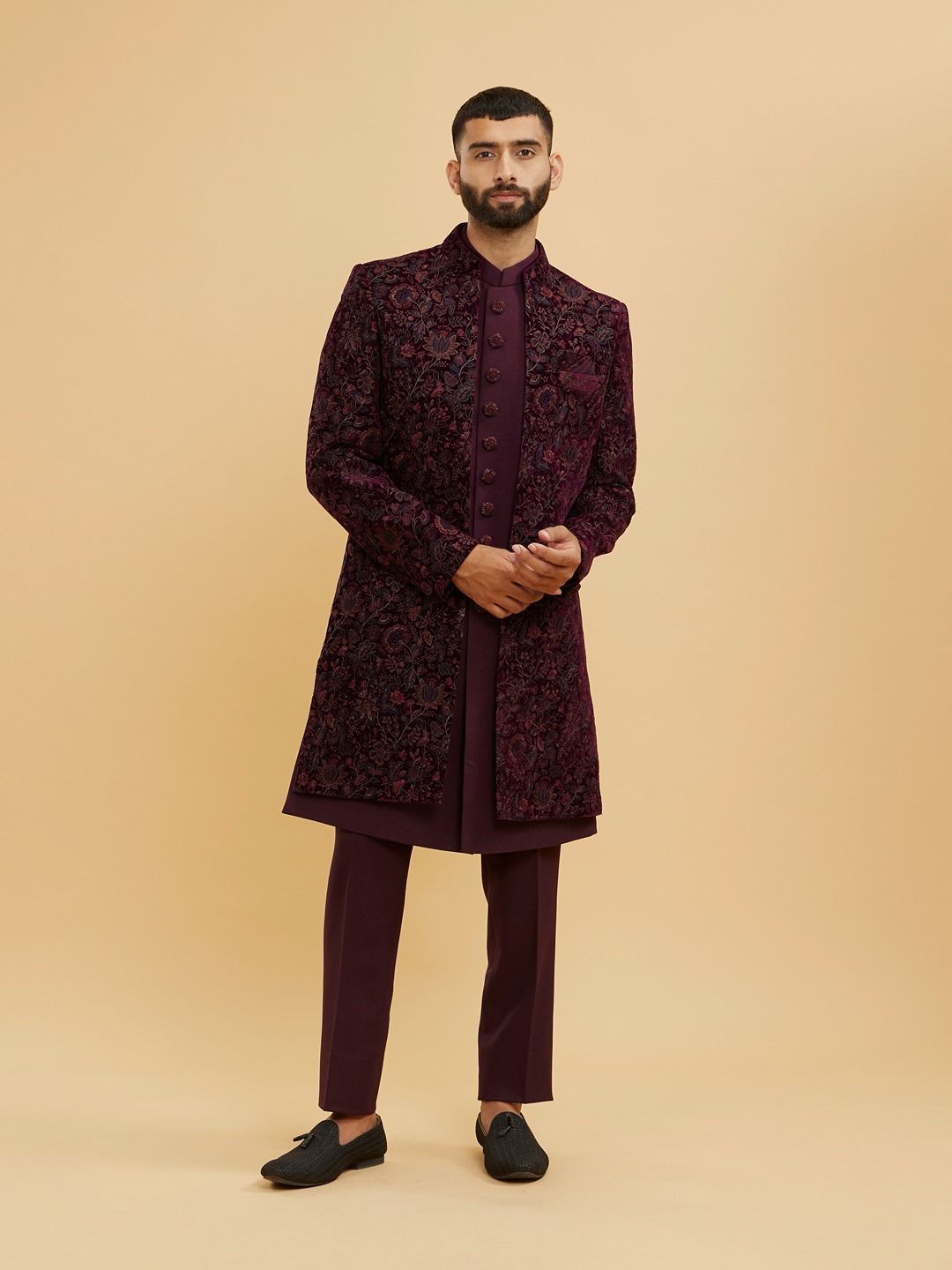 Twamev Men Embroidered Sherwani Set-picture-26