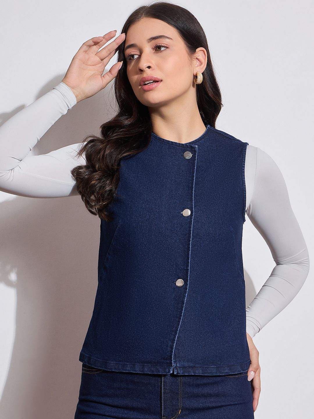 DRAPE AND DAZZLE Women Denim Jacket-picture-34