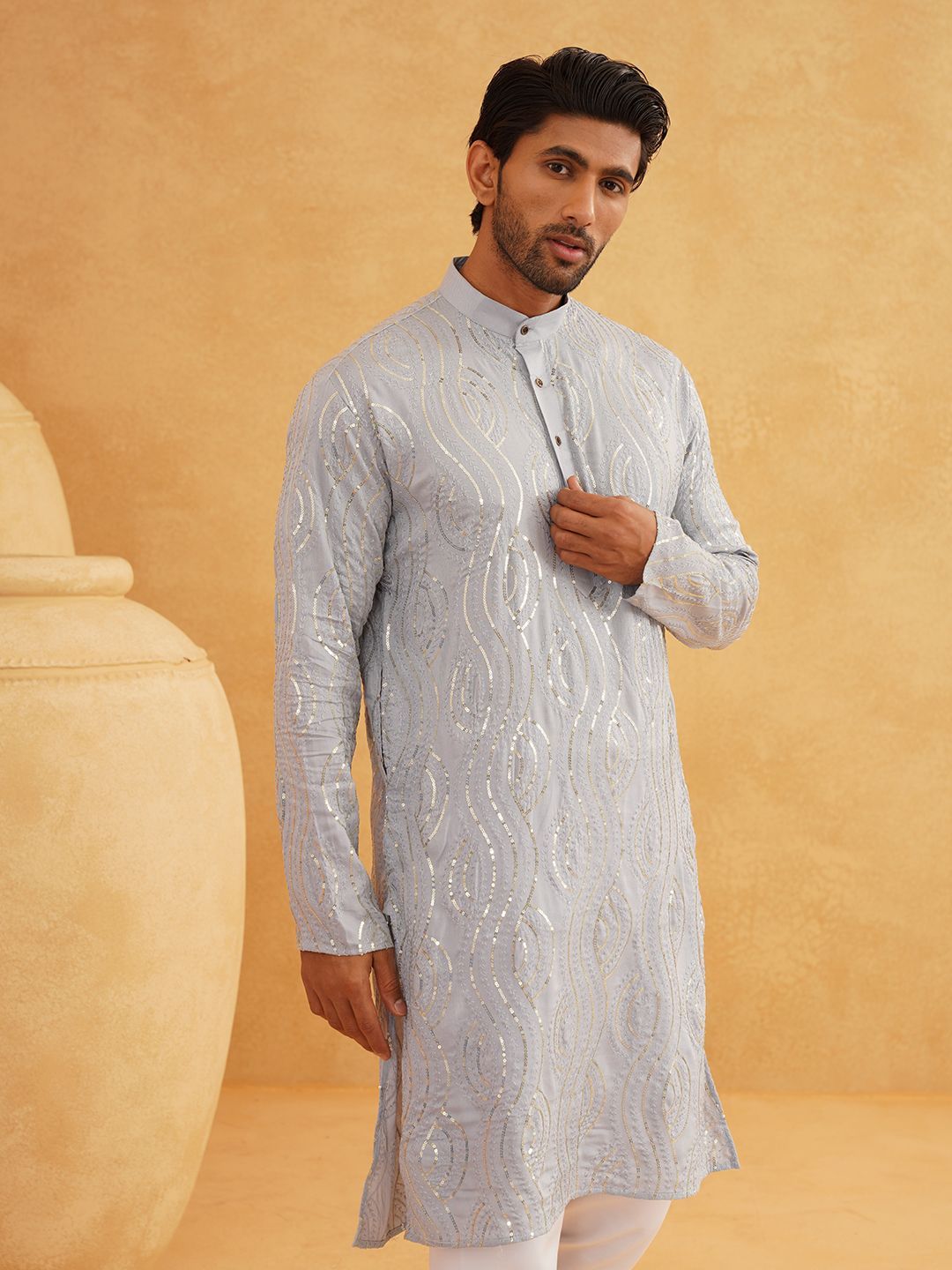 SOJANYA Men Quirky Embroidered Kurta-picture-26