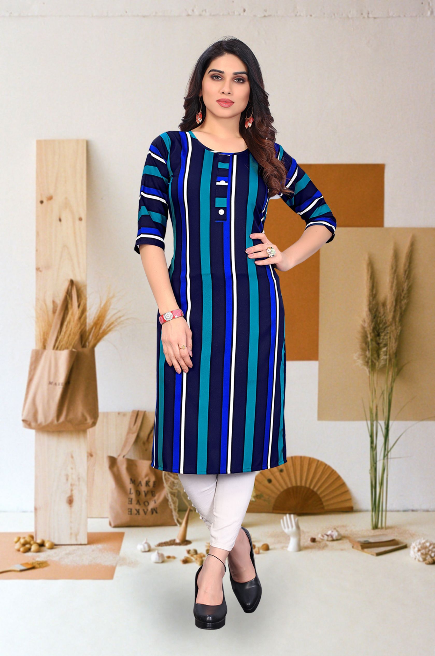 KETAKI FASHION Striped Round Neck Straight Kurta-picture-18