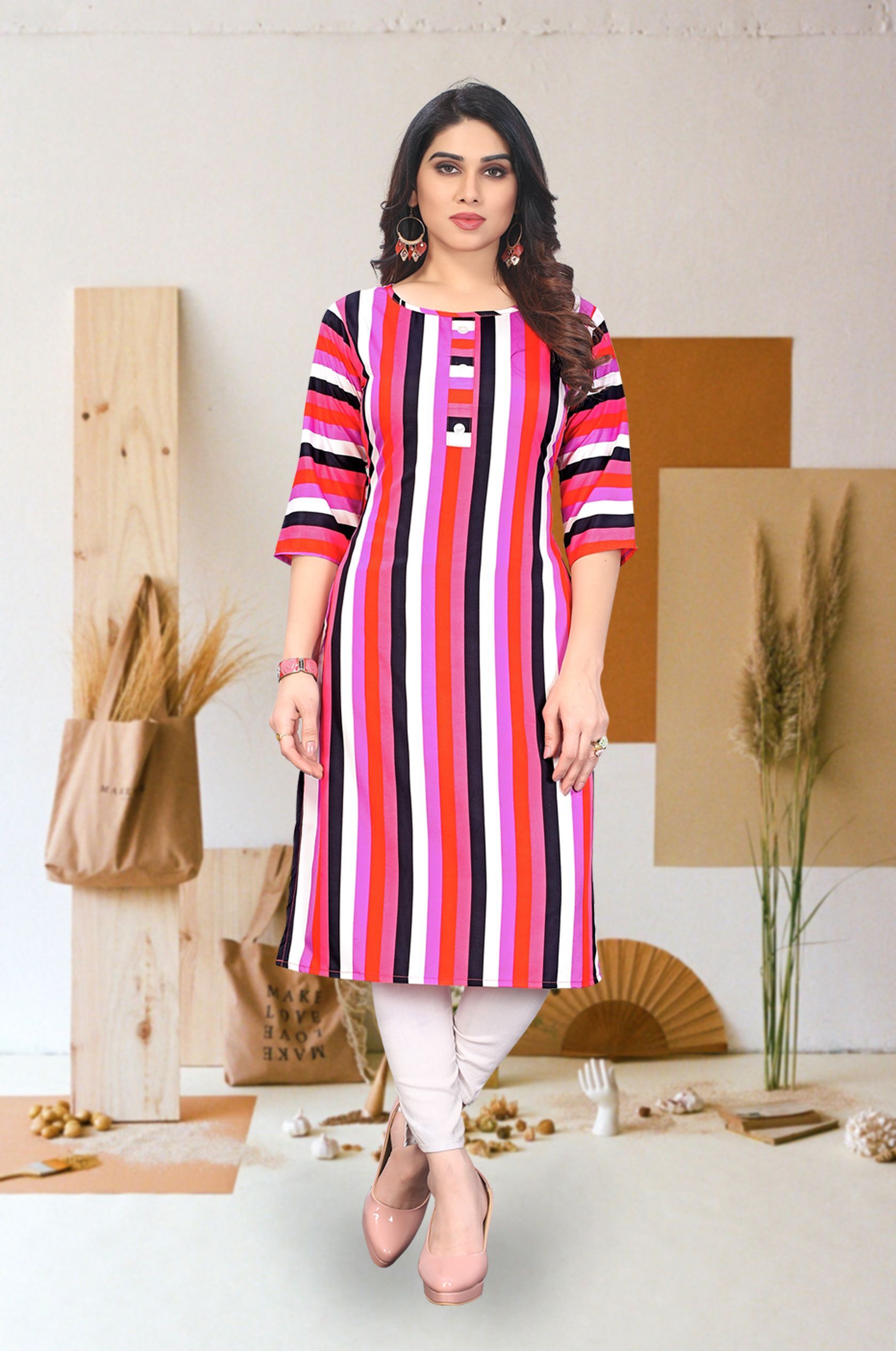 KETAKI FASHION Striped Round Neck Straight Kurta-picture-41