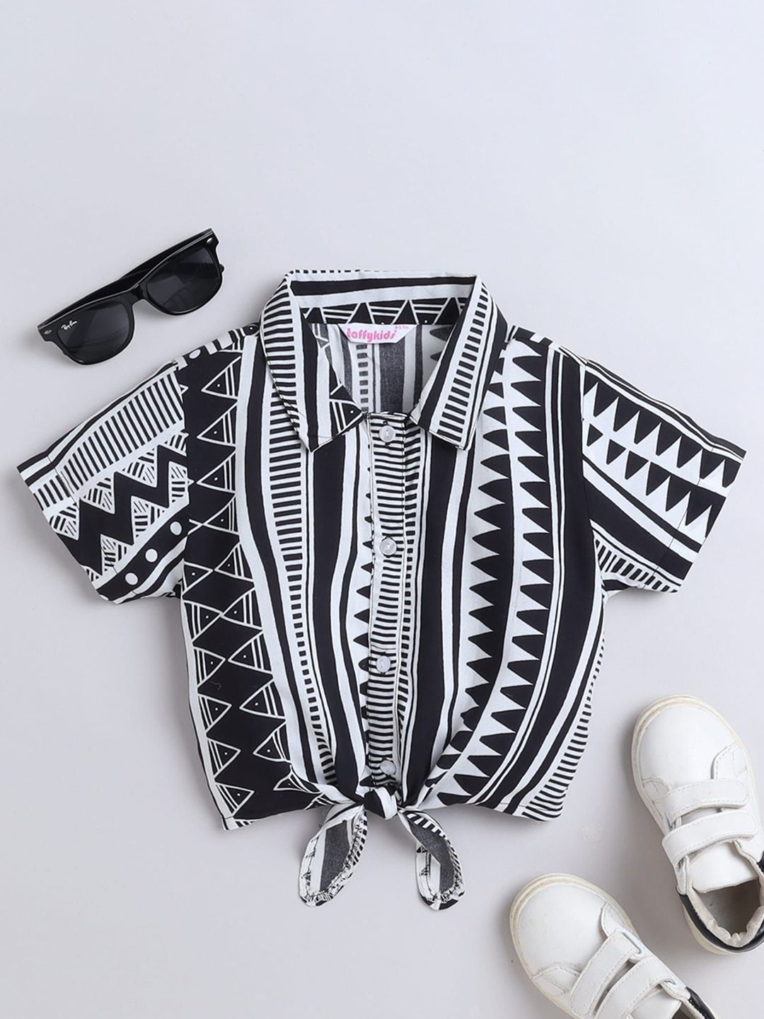 taffykids Girls Opaque Printed Casual Shirt-picture-27