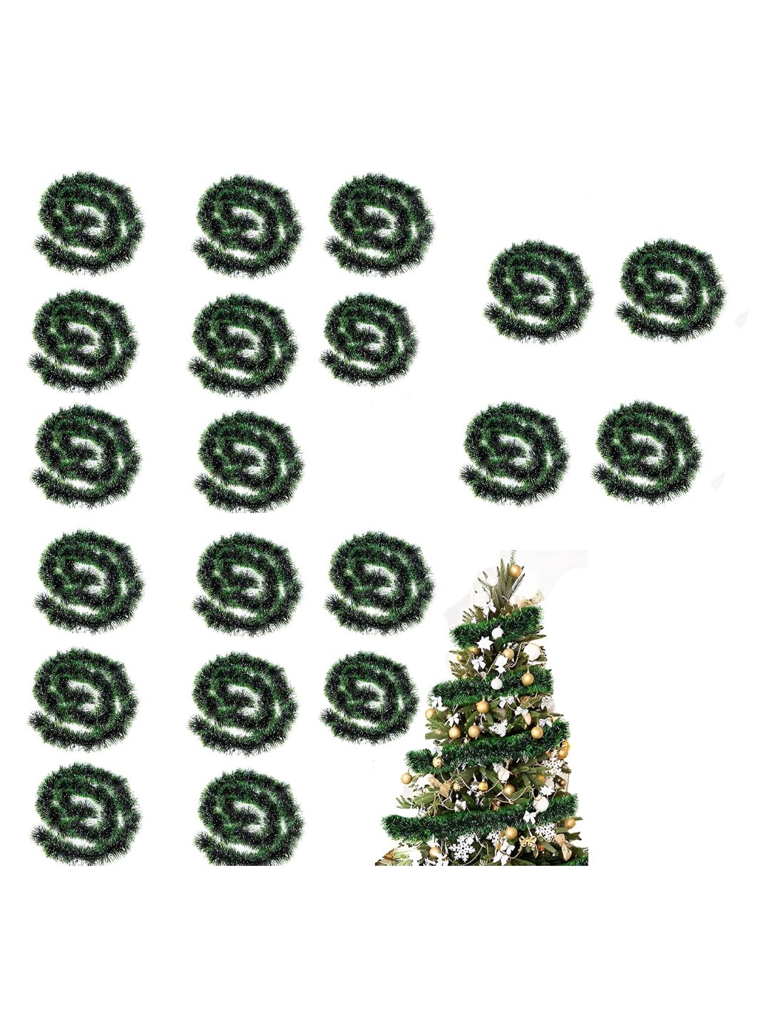 CraftVatika Green 2 Pieces Christmas Garlands-picture-49