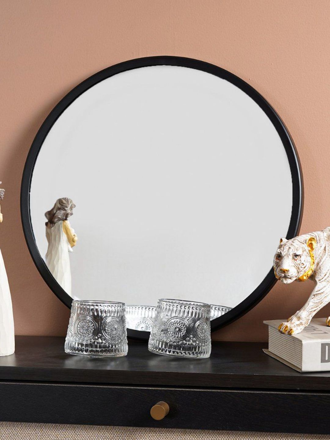 THE ARTMENT Black Round Wall Mirror-picture-53