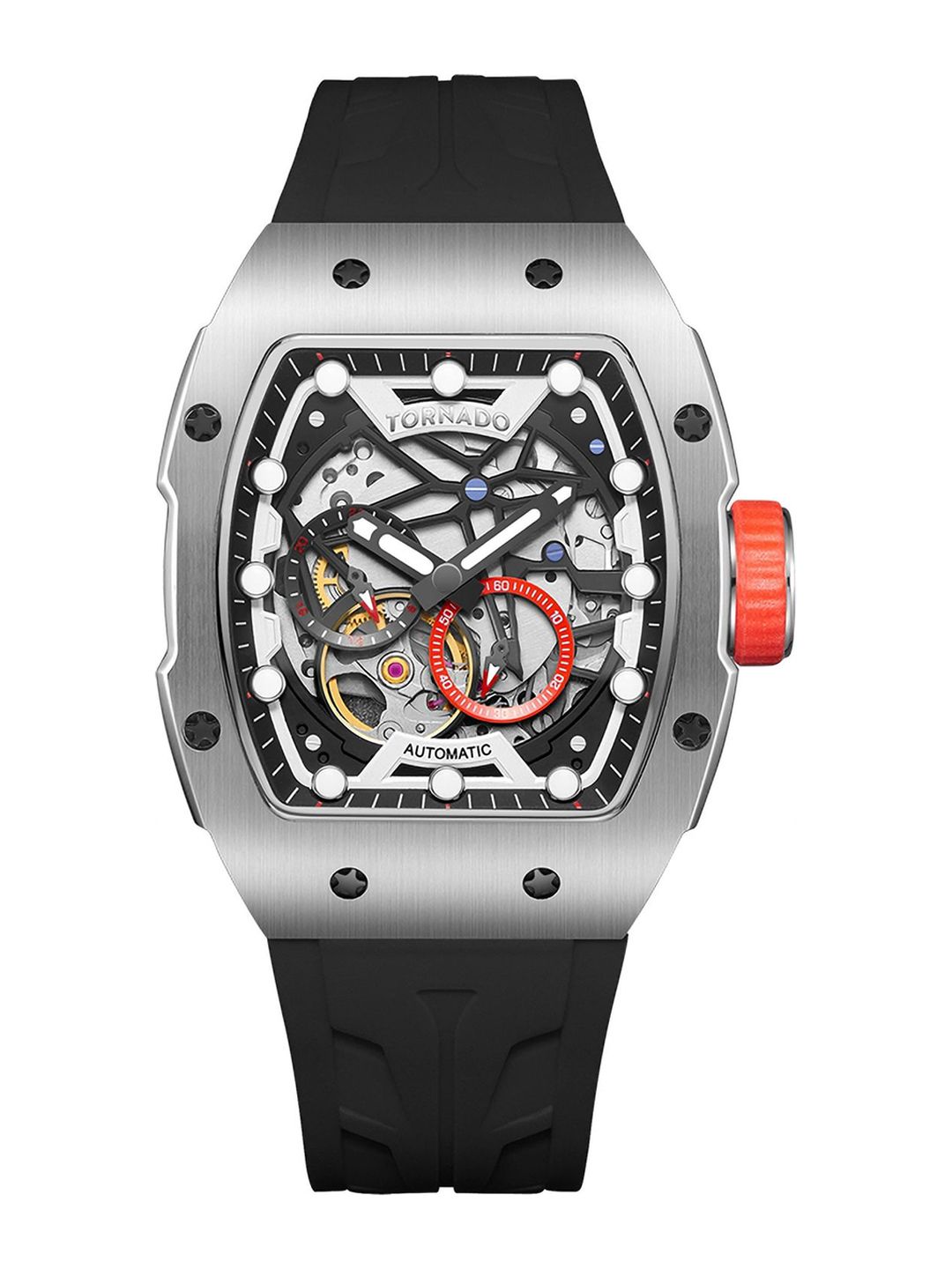 TORNADO Men Dial & Straps Analogue Automatic Watch T24302-SSBB-image-12
