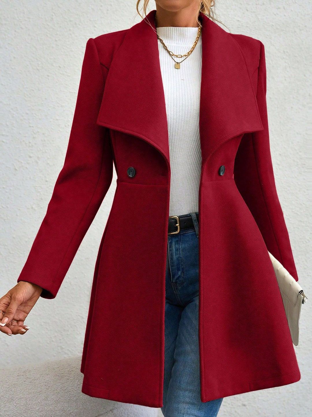 StyleCast x Revolte Women Double-Breasted Overcoat-image-10