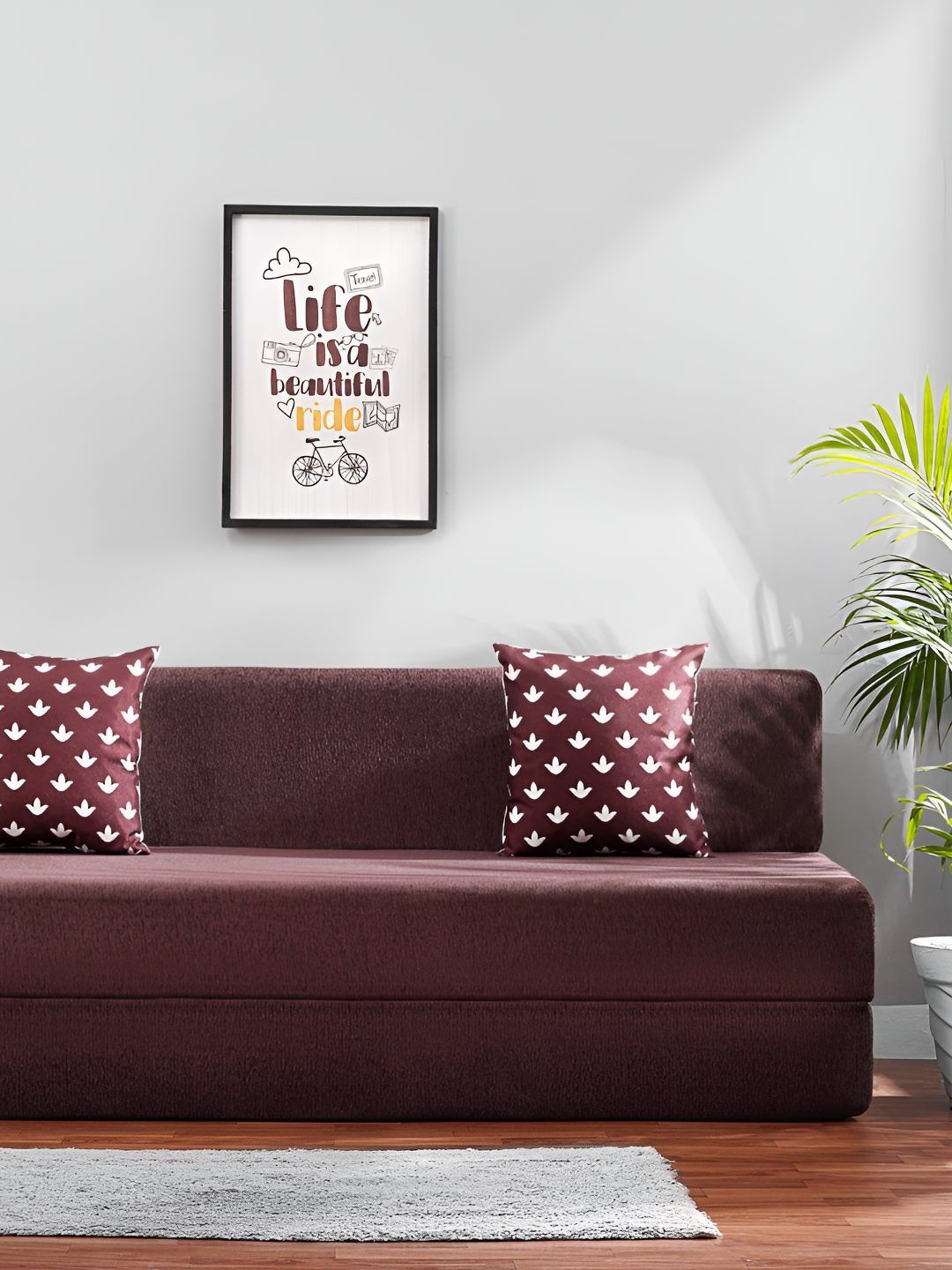 Solis Primus Comfort for all Coffee Brown Foam Fold Out Sofa Cum Bed