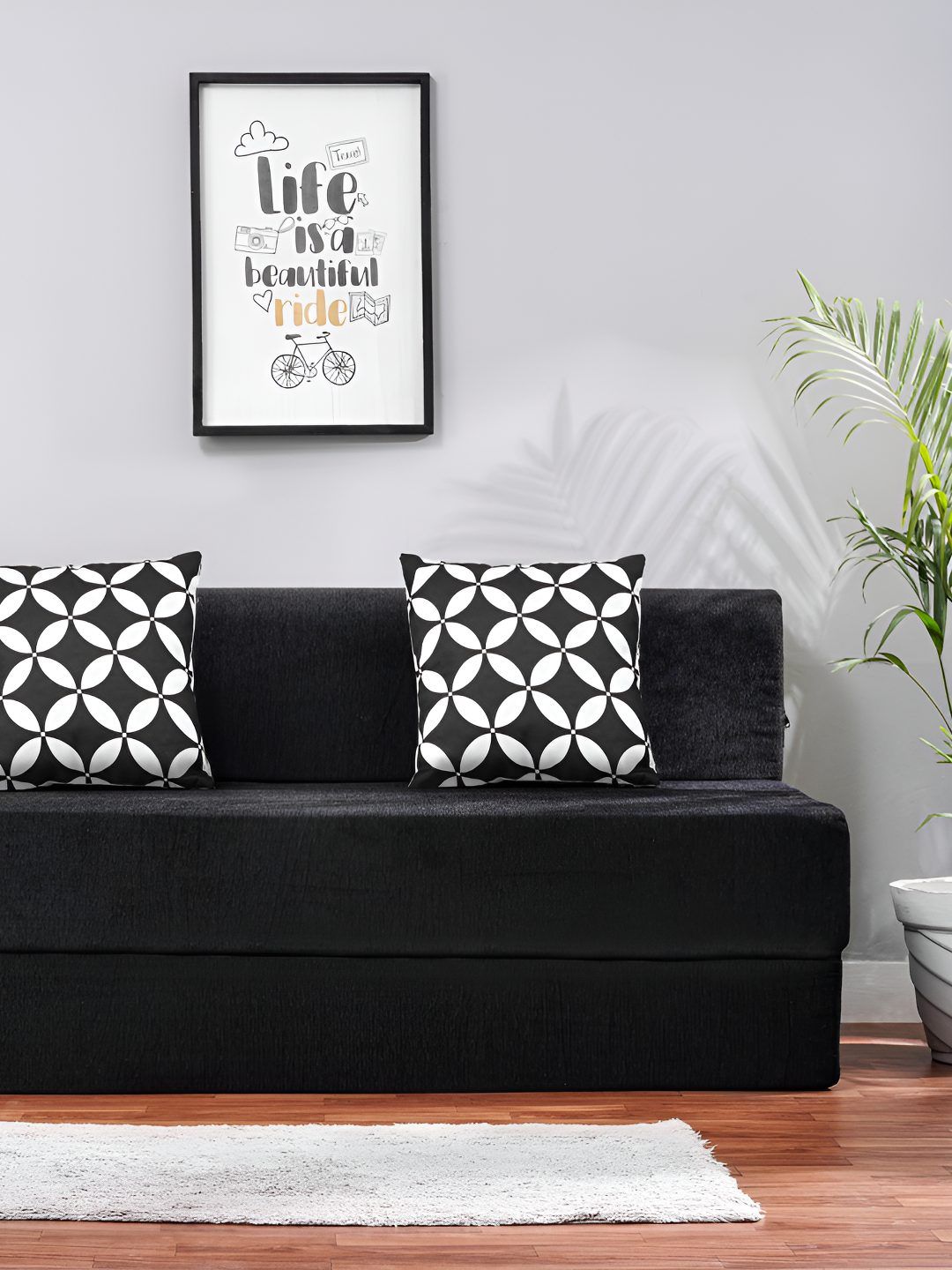 Solis Primus Comfort for all Black Foam Fold Out Sofa Cum Bed