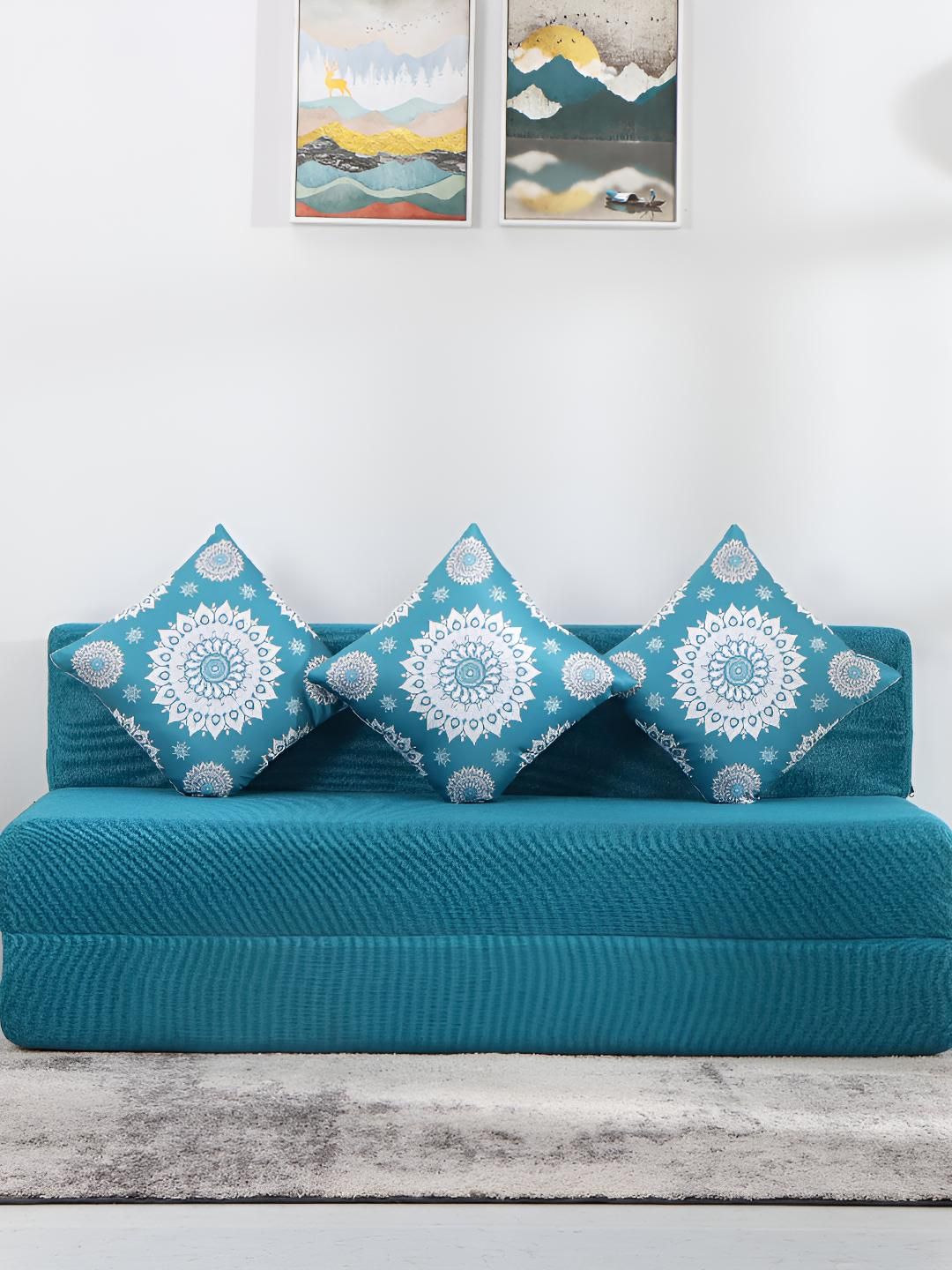 Solis Primus Comfort for all Blue Foam Fold Out Sofa Cum Bed