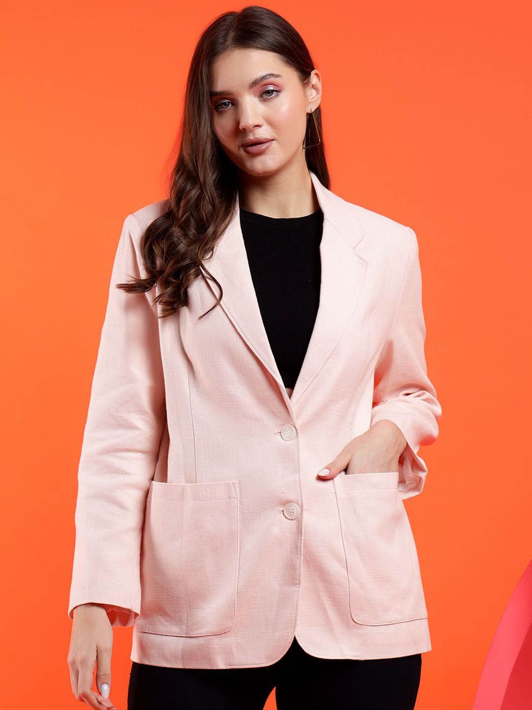 Stylecast X Kotty Notched Lapel Single-Breasted Blazer-picture-15