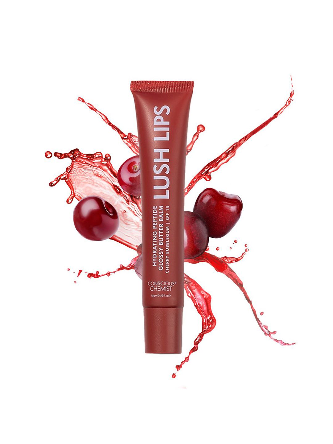 Conscious Chemist Multi peptide & Shea Butter Infused Lip Balm - Cherry Bubblegum-image-16