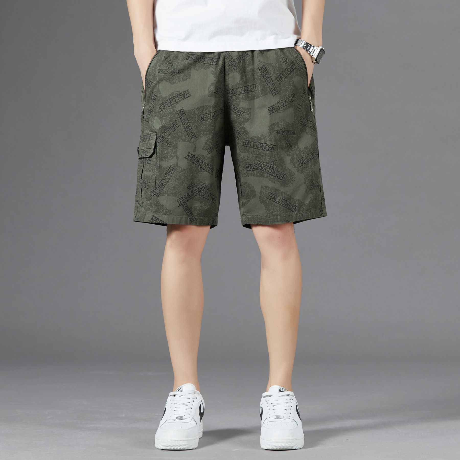 StyleCast x Revolte Men Printed Cotton Shorts-picture-25