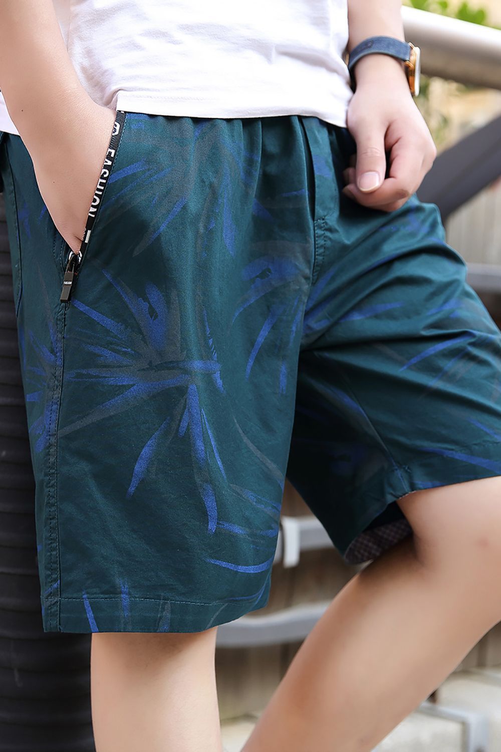 StyleCast x Revolte Men Printed Regular Fit Mid-Rise Cotton Shorts-picture-29