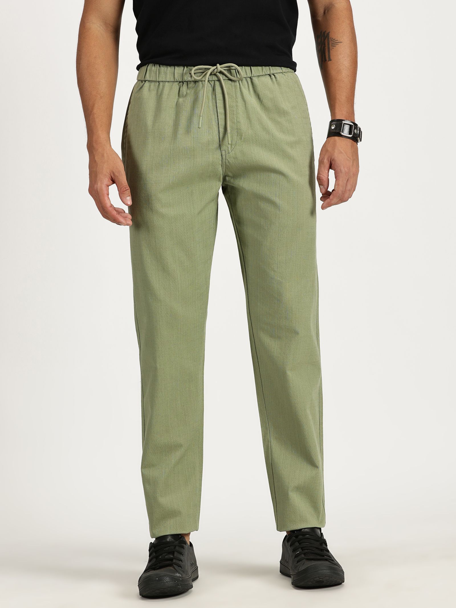 RAVINIK Men Classic Straight Fit Trousers-picture-26