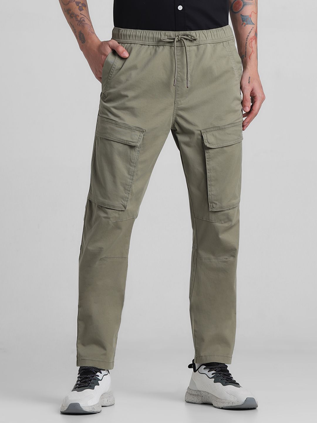 Jack & Jones Men Mid Rise Cargos Trousers-picture-29