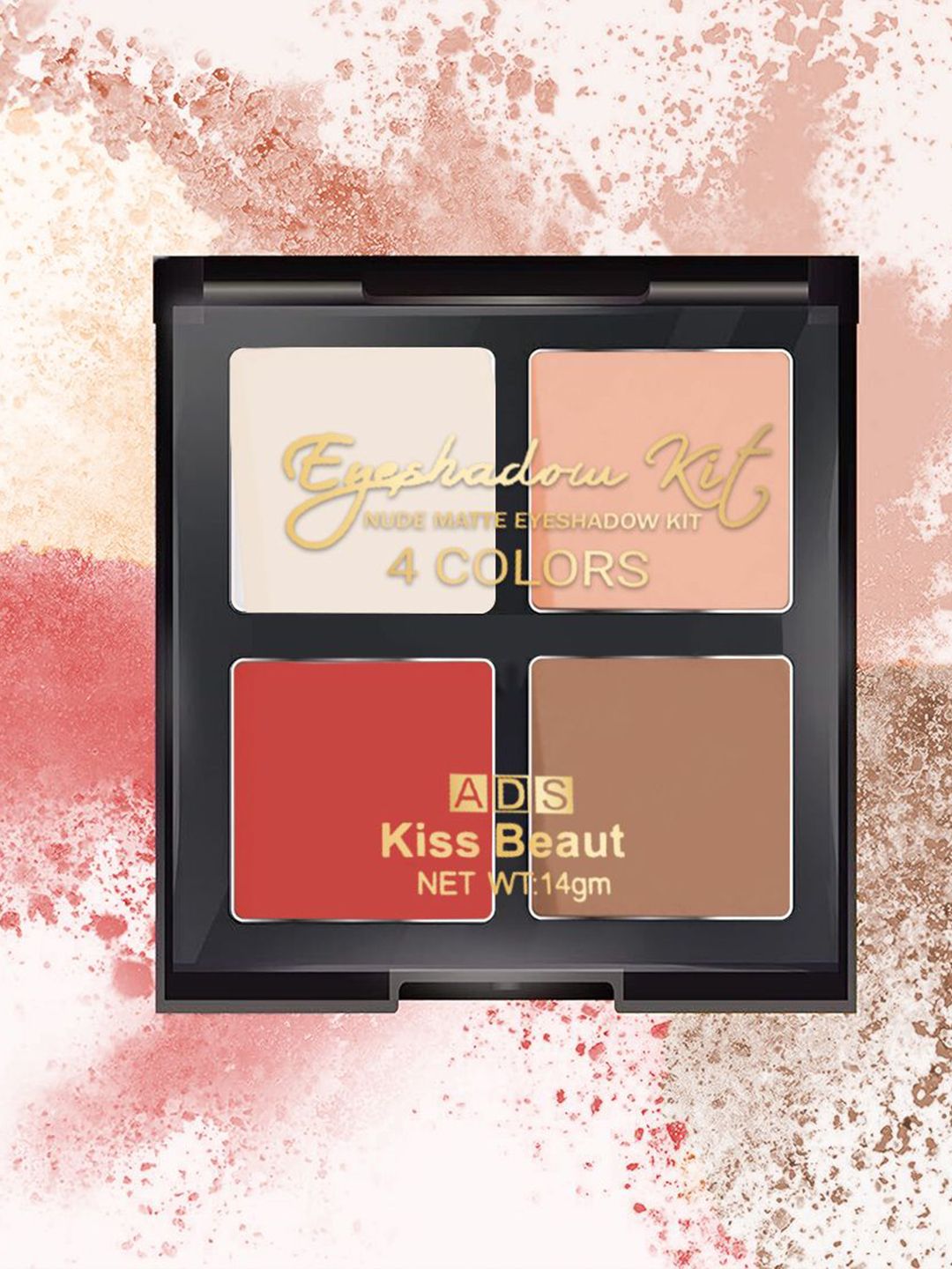 A.D.S 4 Color Kiss Beaut Nude Matte Eyeshadow Palette With Vitamin E - 14 g -03-picture-36