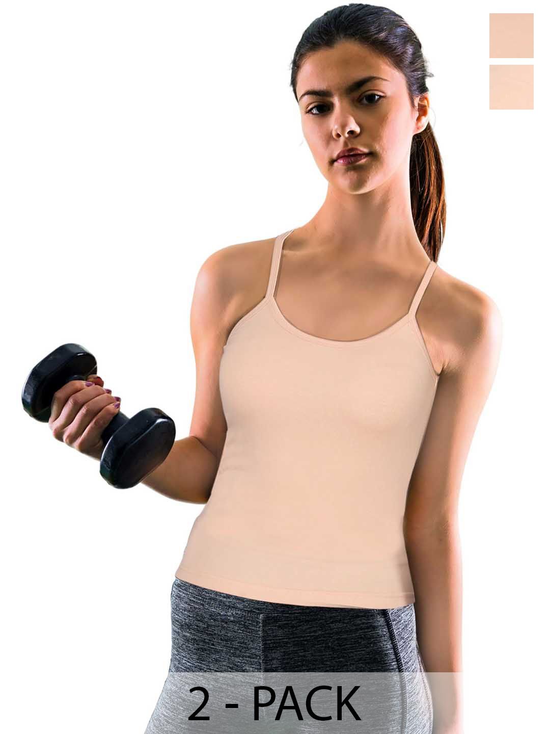 DChica Girls Pack Of 2 Cotton Camisoles-picture-21