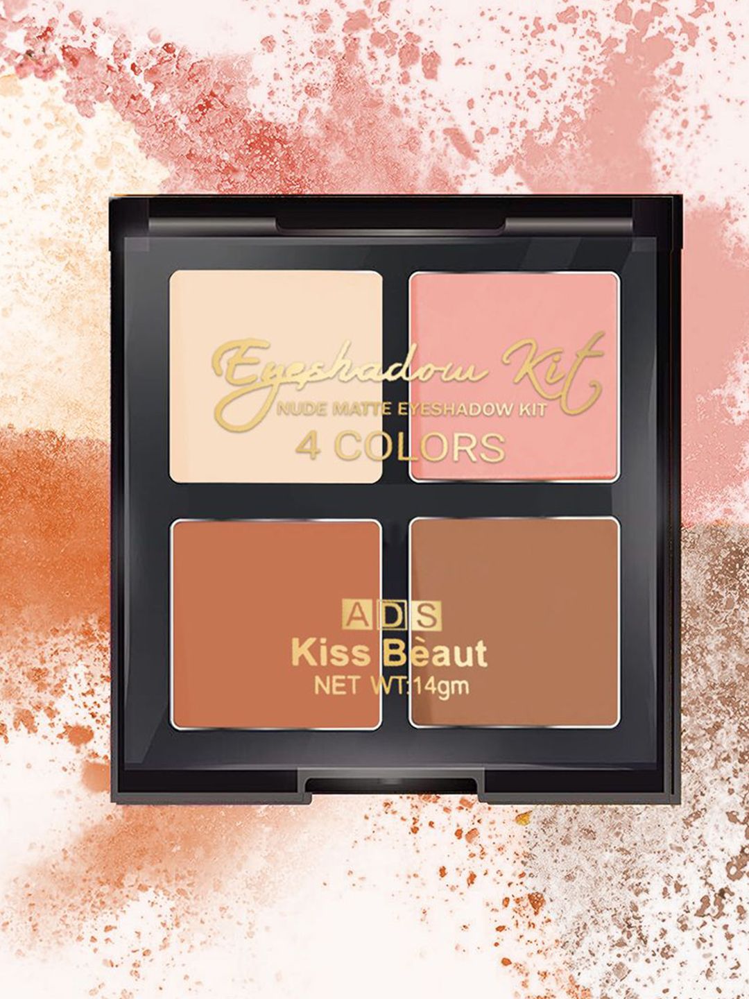 A.D.S 4 Color Kiss Beaut Nude Matte Eyeshadow Palette With Vitamin E - 14 g -04-picture-38