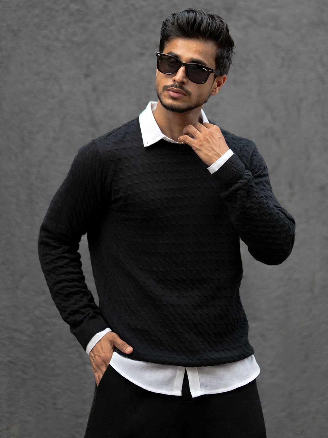 Powerlook Men Self Design Round Neck Cotton T-shirt-picture-19
