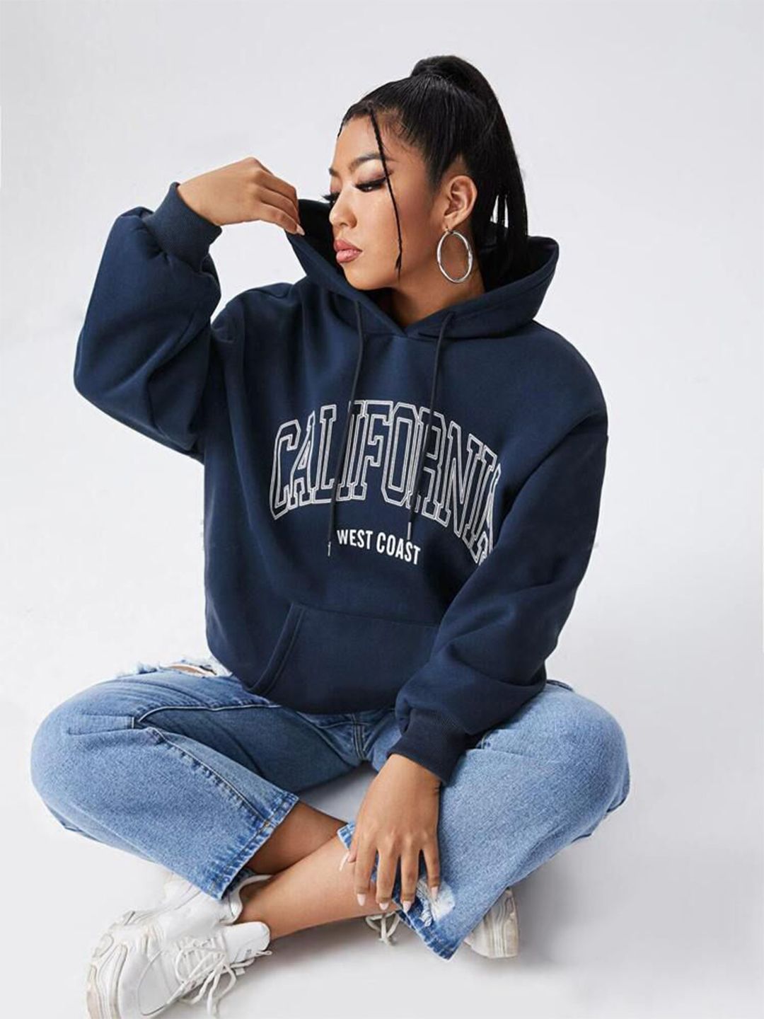 The Roadster Lifestyle Co Women Printed Loose-Fit Sweatshirt-picture-22