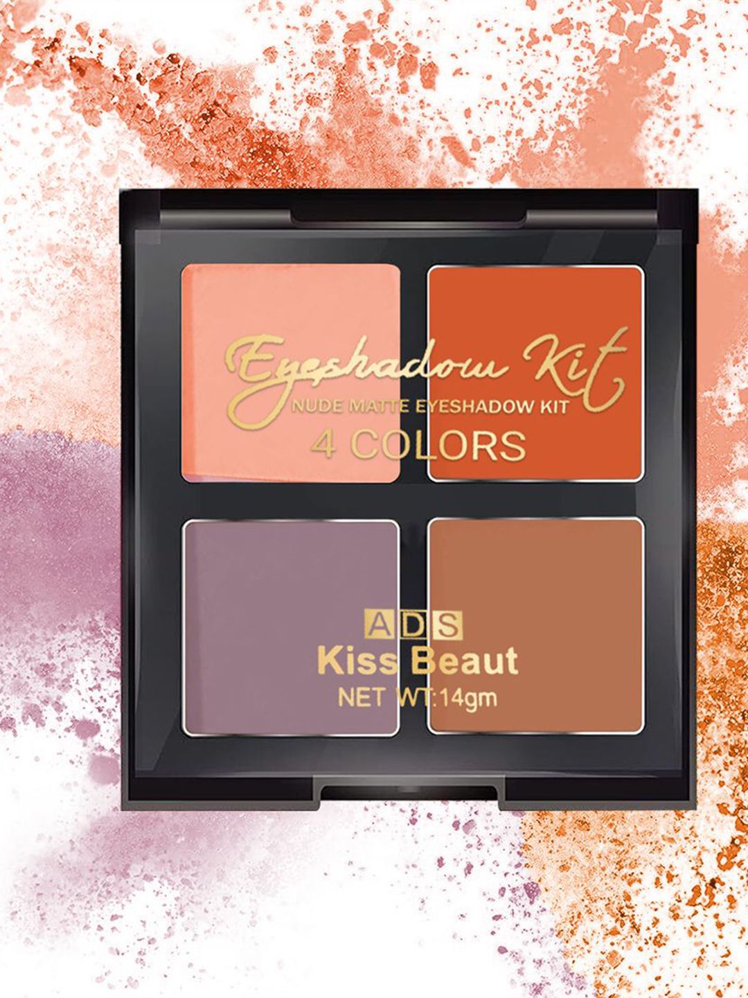 A.D.S 4 Color Kiss Beaut Nude Matte Eyeshadow Palette With Vitamin E - 14 g -06-picture-28