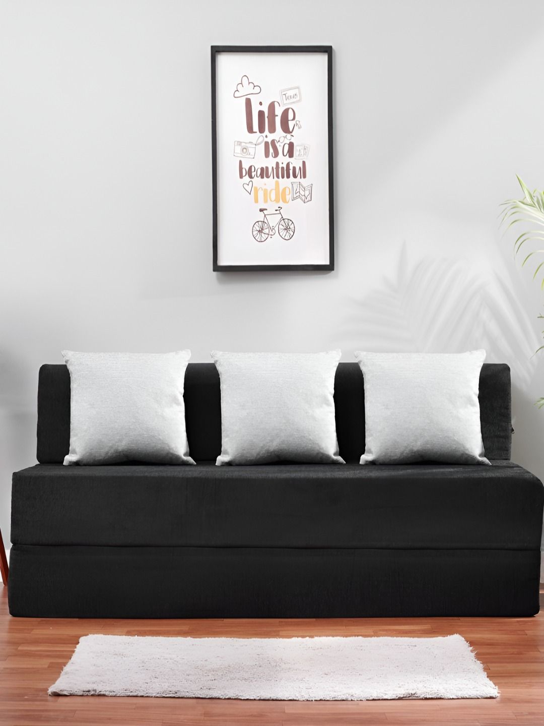 Solis Primus Comfort for all Black Foam Fold Out Sofa Cum Bed