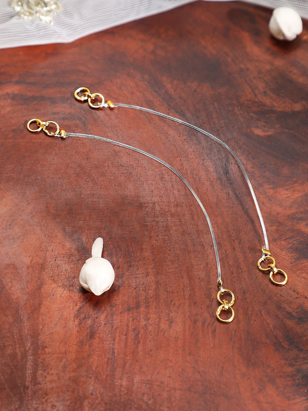 Rubans Dual Gold & Silver-Plated Invisible Ear Kan Chain for Earring Support-image-31