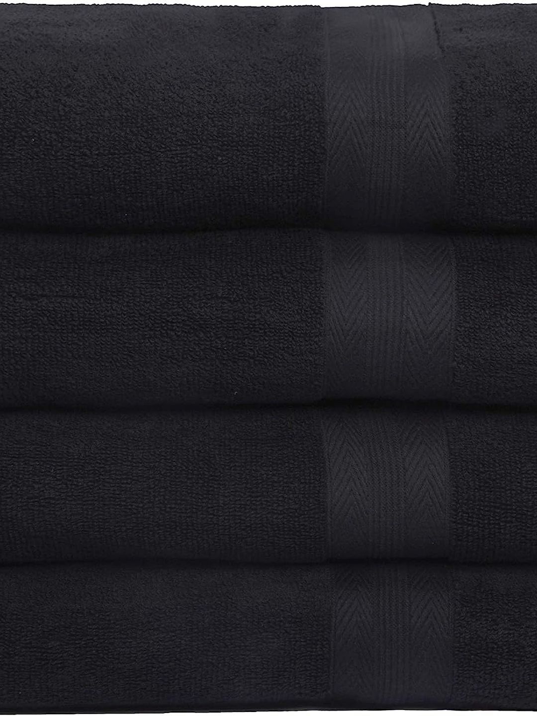 INK CRAFT Black 4 Cotton 354 GSM Bath Towel-image-9