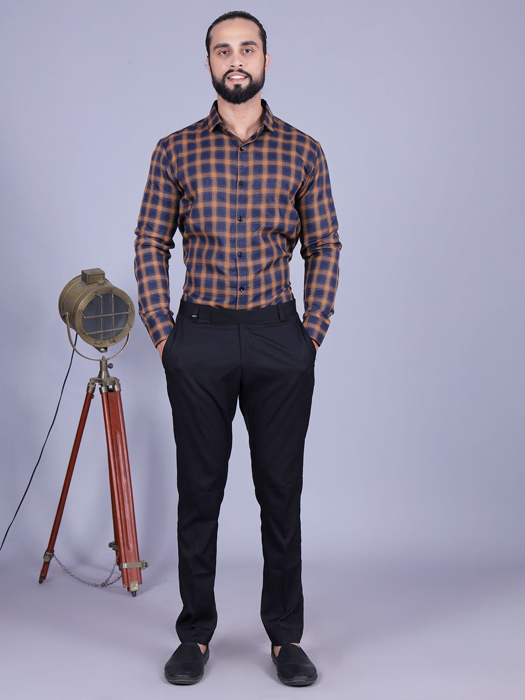 Tanip Men Comfort Sheer Checked Casual Shirt-picture-16