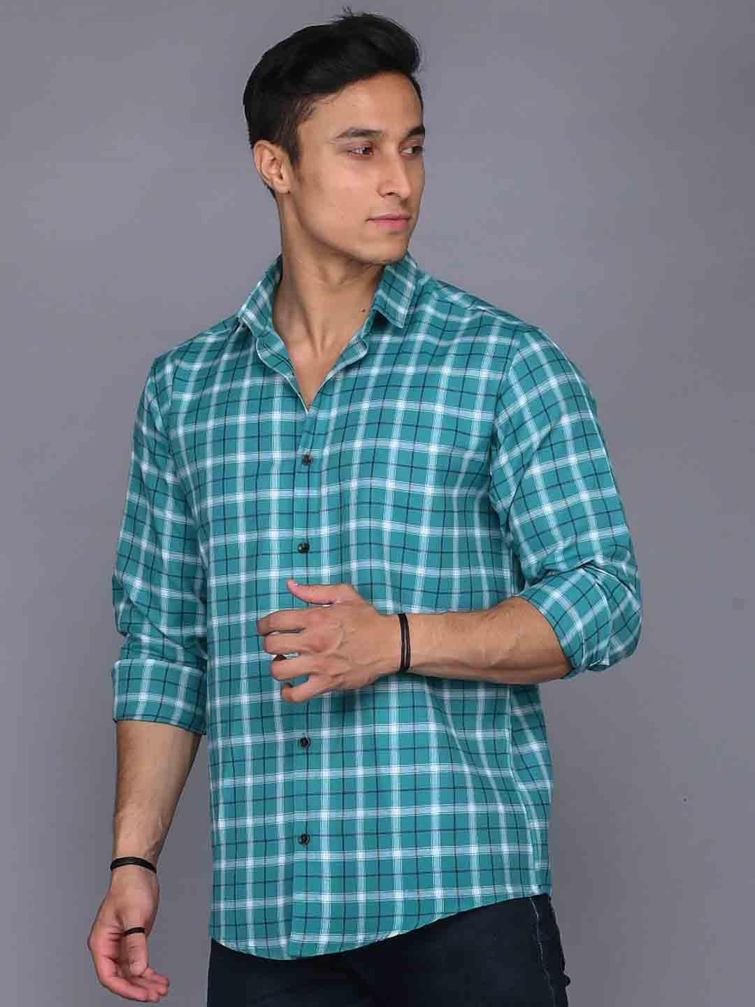 Tanip Men Comfort Sheer Checked Casual Shirt-picture-54