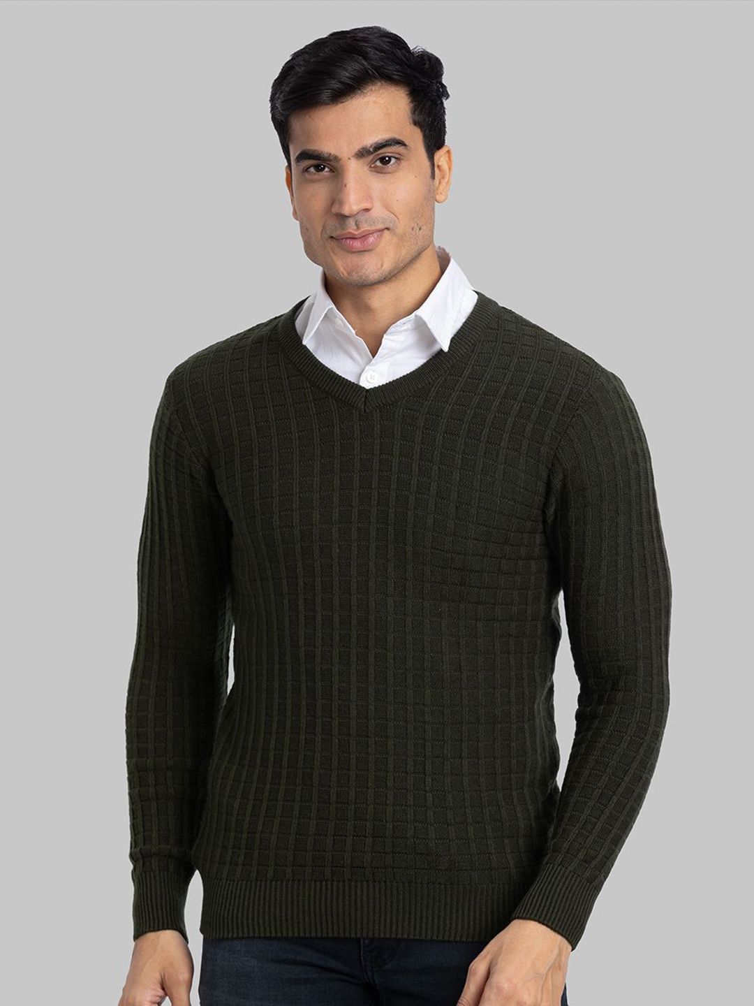 Parx Men Checked Pullover-picture-38