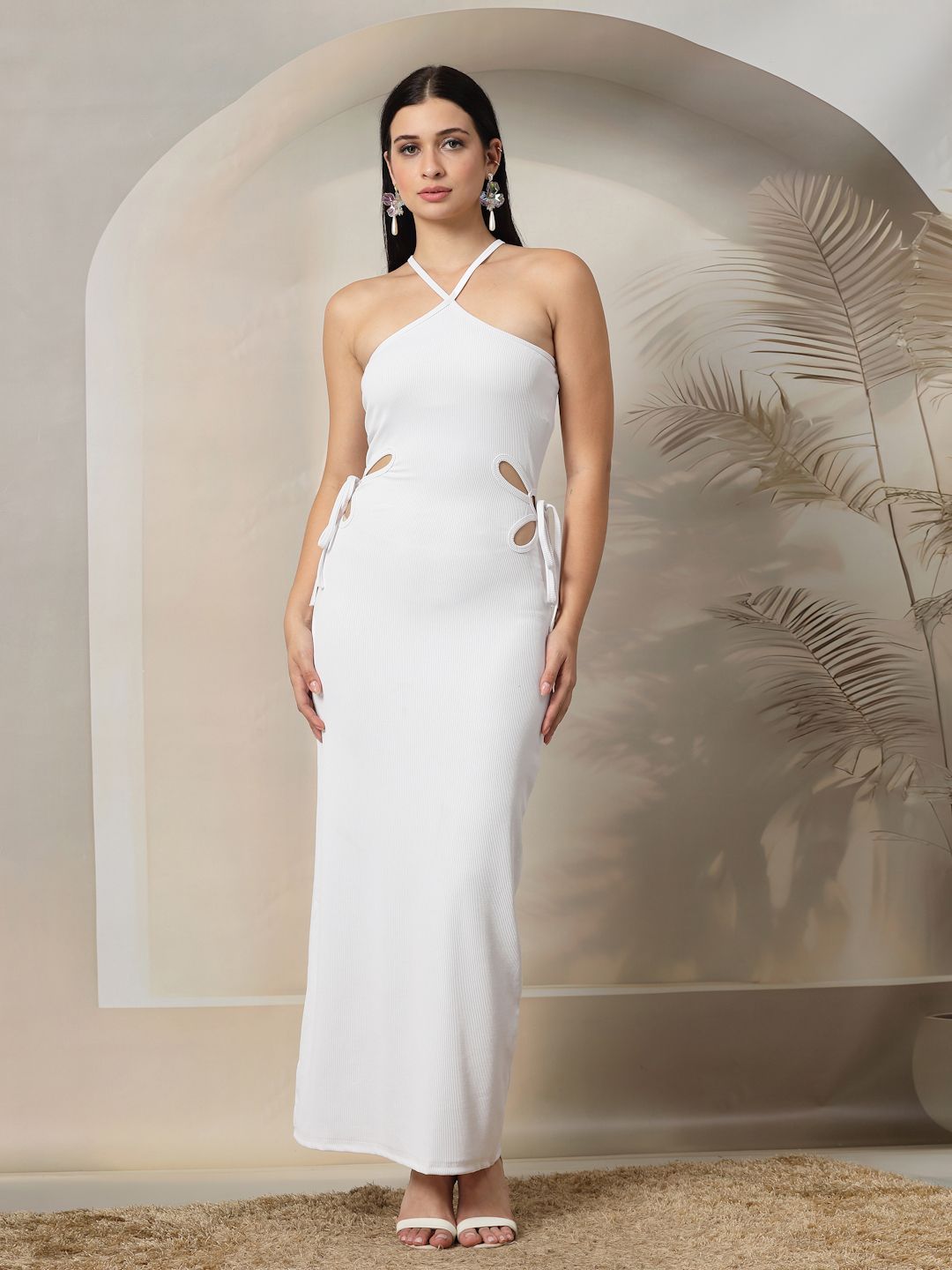 aayu Halter Neck Bodycon Maxi Dress-picture-26