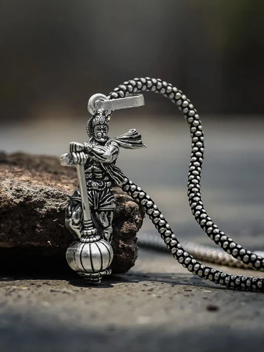 The Roadster Lifestyle Co Men Divine Strength Hanumanji Pendant Comes With Chain-picture-16