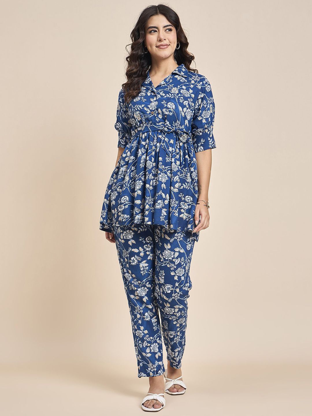 TRUVON FASHIONS Printed Tunic With Trousers Co-Ords