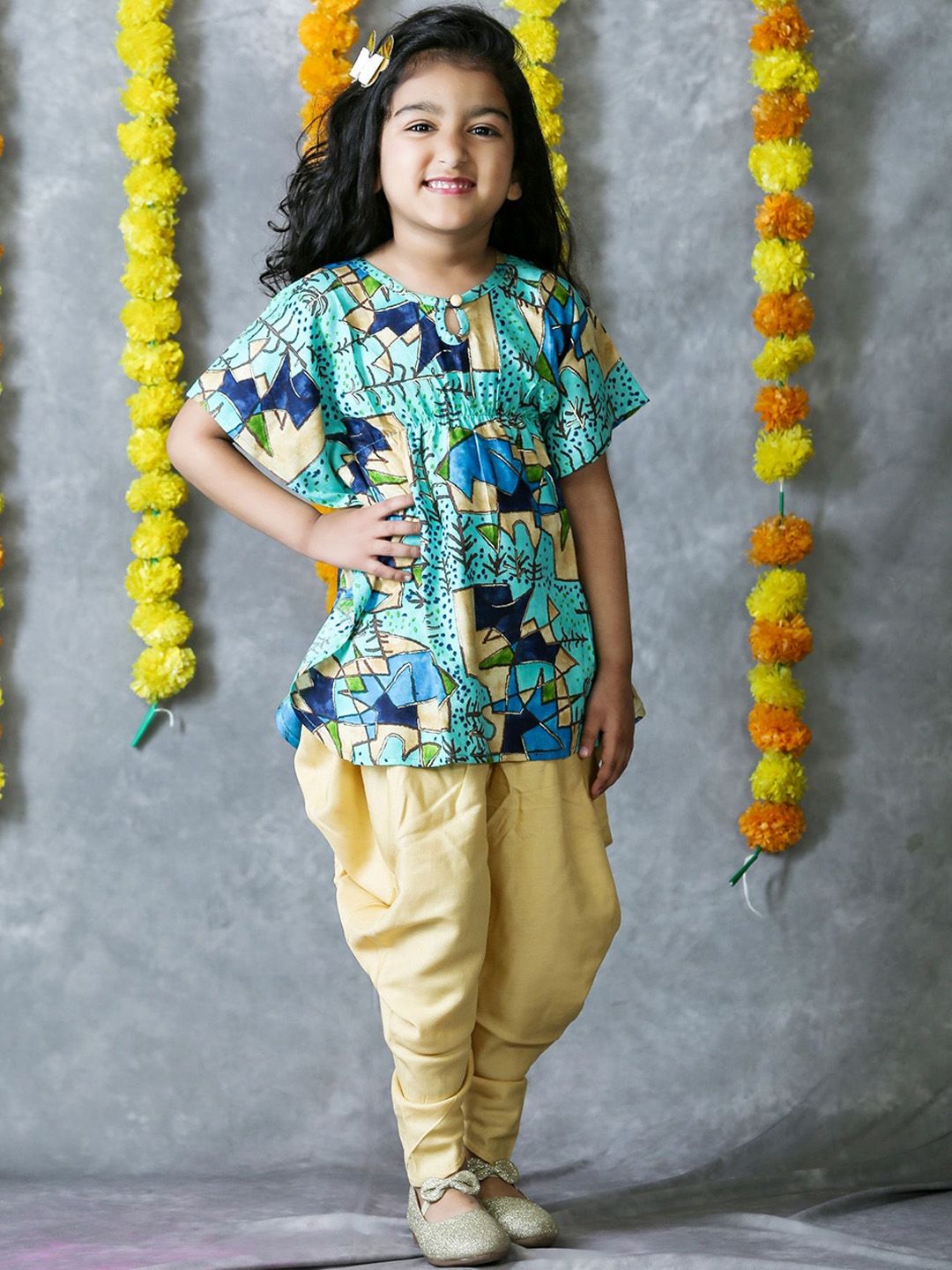 Freesia Array Printed Top with Dhoti Pants-picture-38
